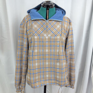 1970's Ladies' Plaid Pullover Hoodie